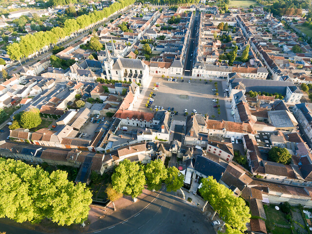 View of Richelieu, Indre-et-Loire, Centre-Val de Loire, France
