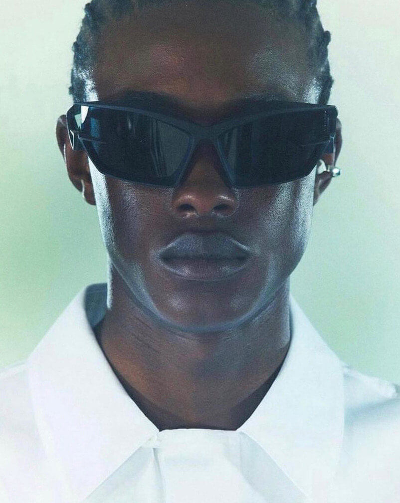 Chekne Doucouré, mannequin, portrait en gros plan