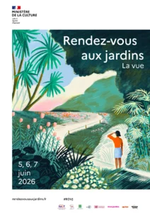 Affiche officielle de Rendez-vous aux jardins 2026 sur le thème de la vue