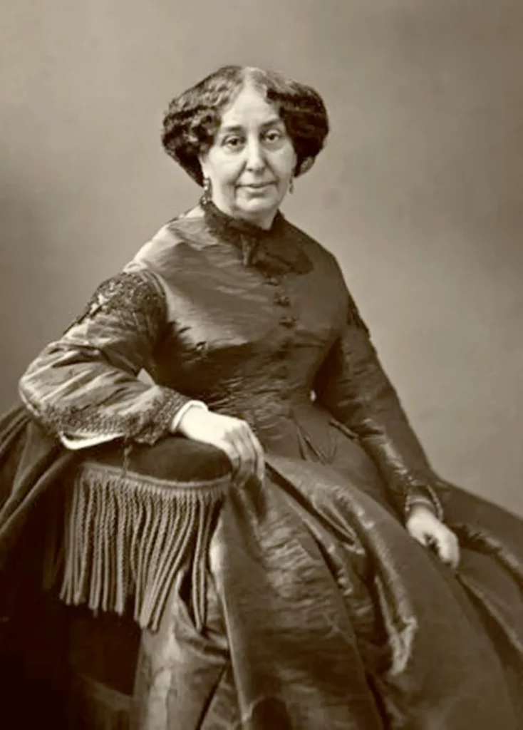 Portrait de George Sand, romancière française et propriétaire du domaine de Nohant.